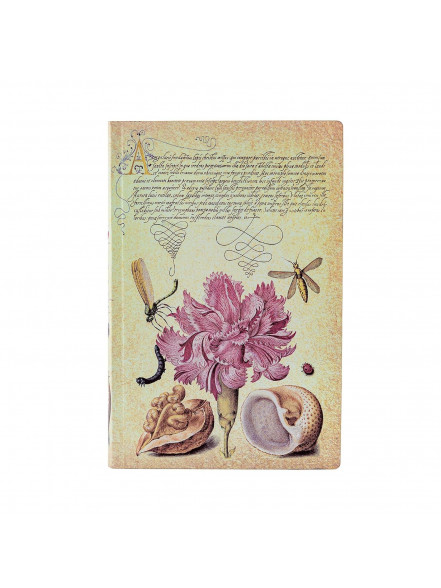 Piezīmju bloks Flexis Mira Botanica, Pink Carnation, līniju, mini