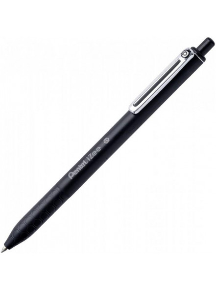 Lodīšu pildspalva Pentel Izee Retractable 0.7 mm, melna