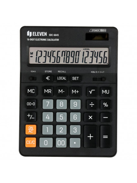 Kalkulators galda, 16 zīmes, 205*155*36mm.,  ELEVEN, SDC664SE, Citizen CDC664S
