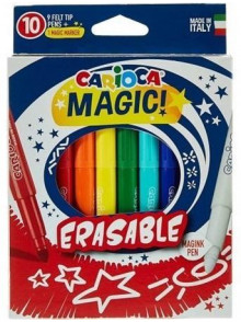 Flomasteri CARIOCA Magic Erasable 9 krāsas + 1 Magic color