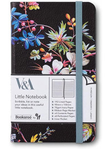 Blociņš V&A Bookaroo A6 - Kilburn Black Floral