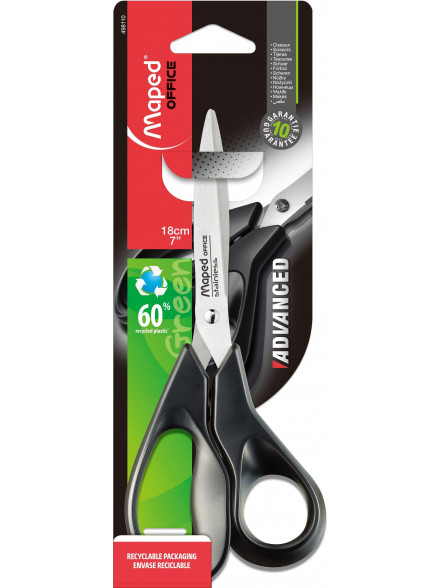 Šķēres MAPED Advanced Green Asymetric 18cm Šķēres MAPED Advanced Green Asymetric 18cm