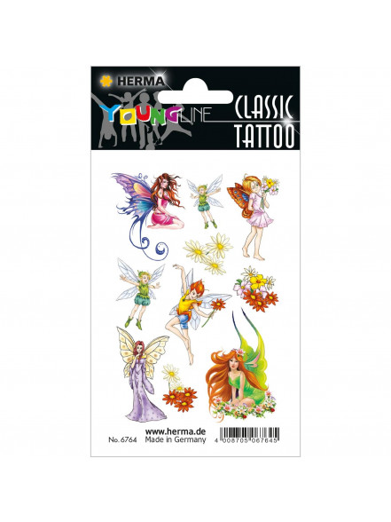 Tetovējumi Classic, fejas, krāsainie, 1 lapa