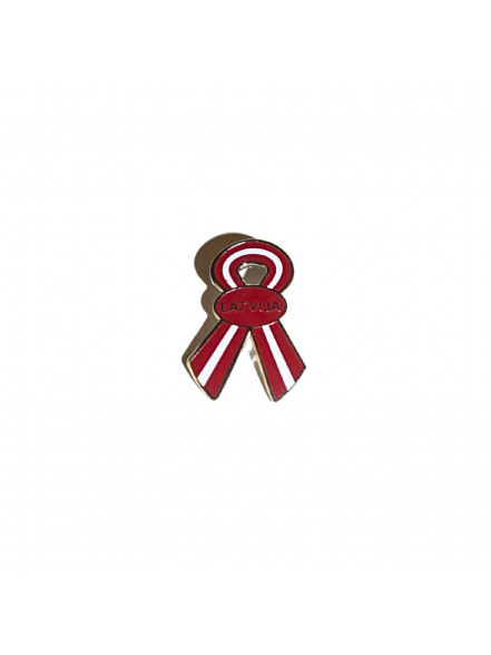 Nozīmīte metāla, karogs Latvij apaļa