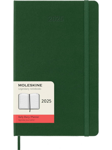 K/2025 Dienasgrāmata Moleskine , 13x21cm, tumši zaļos cietos vākos