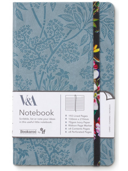 Blociņš V&A Bookaroo (A5) - Kilburn Black Floral