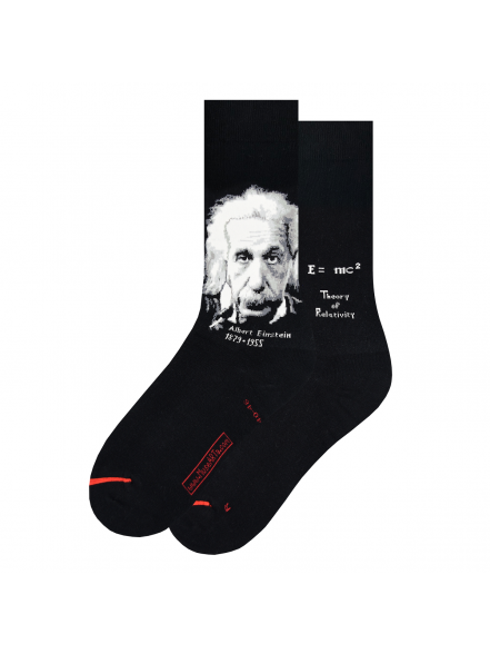 Zeķes Science & History - Albert Einstein, izm. 40-46, melnas