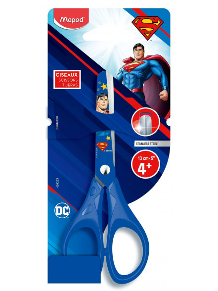 Sķēres MAPED Superman 13 cm blisterī Sķēres MAPED Superman 13 cm blisterī