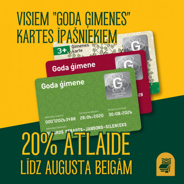 Ar Goda Ģimenes karti -20%! 